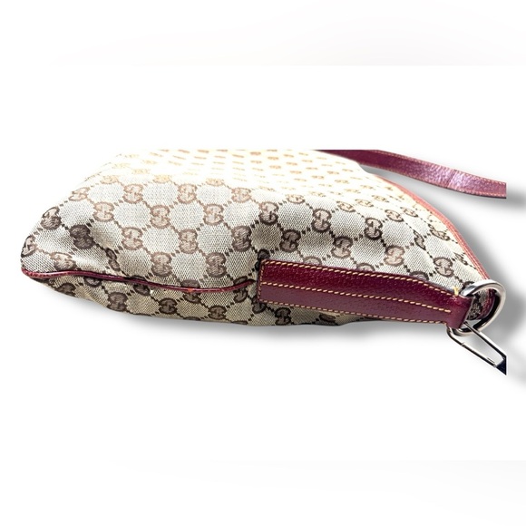 Gucci GG Supreme Canvas Shoulder Bag Brown Burgundy Vintage Style - Picture 5 of 15